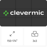 Видеостена 3x3 CleverMic W55-1.8-500 165"