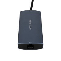 USB Type-C разветвитель 9 в 1 Acasis DS-9903 (1×HDMI, 3×USB-A, 1×RJ45, 2×SD/TF3.0, 1×Audio3.5mm, 1×USB-C)