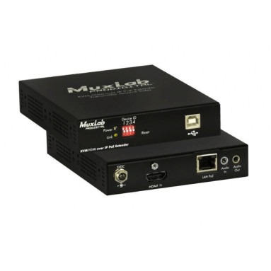 Удлинитель MuxLab проводной KVM HDMI over IP PoE Extender Kit 500770-RX/TX 