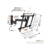 Крепления для дисплея Vogel's Professional WALL 2245 B (настенное 32-55 '') 